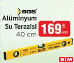 SGS ALÜMİNYUM SU TERAZİSİ 40 CM